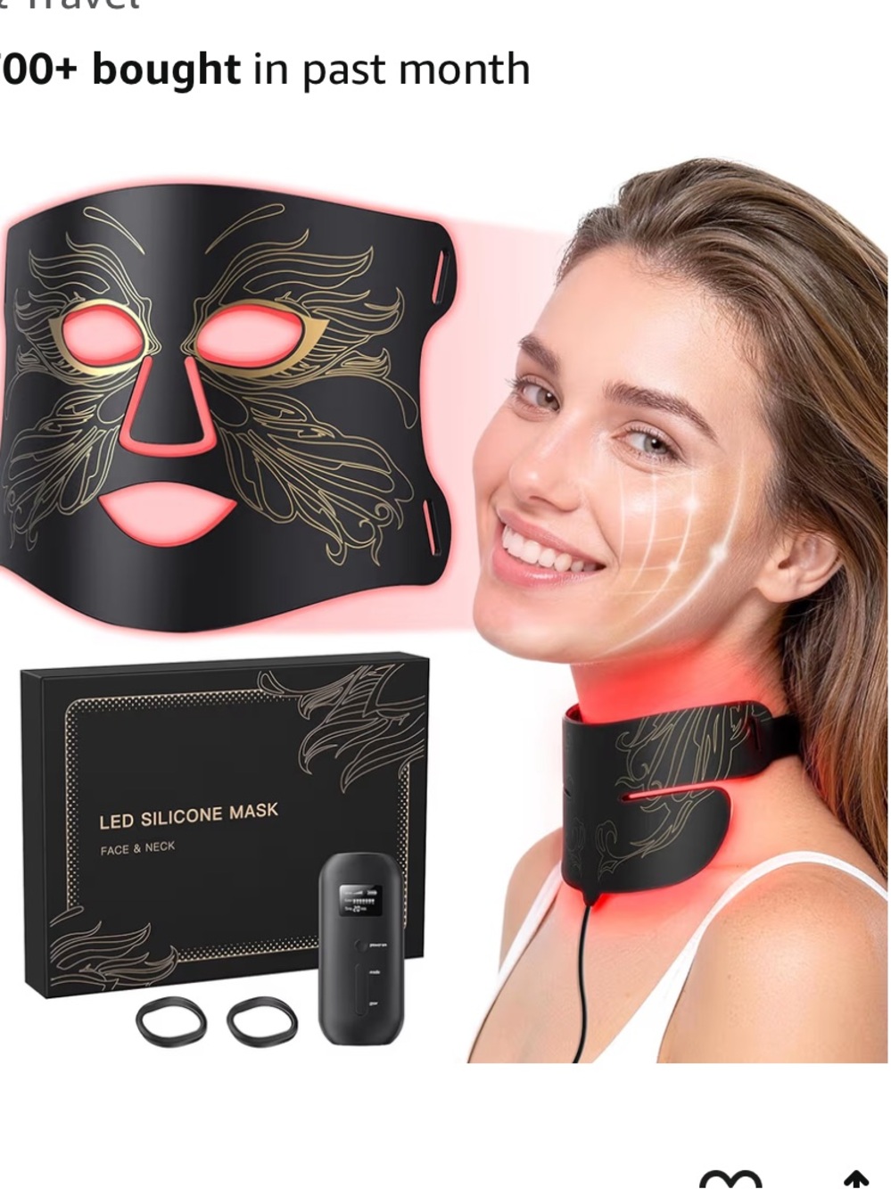 New led silicone mask and neck and face